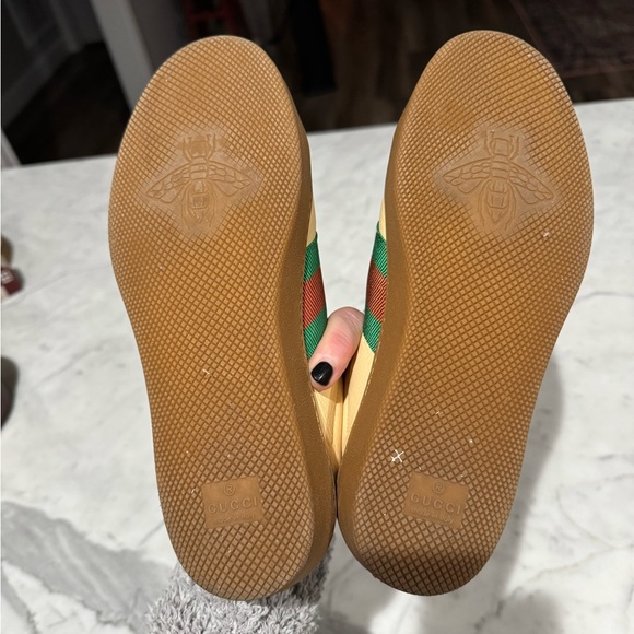 Authentic Women’s Gucci G74 Web Low Sneakers in Oatmeal - Picture 8 of 16